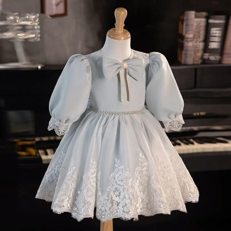 New Children's Evening Gown Host Piano Performance Wedding Birthday Party Flower Girl Dresses A4212 Vestidos Bridesmaid Dresses