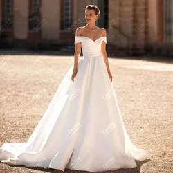 Elegant Wedding Dresses A-Line Bridal Gowns Off The Shoulder Robes Sweep Train Robes Glamorous Vestidos De Novia 2025 Customized