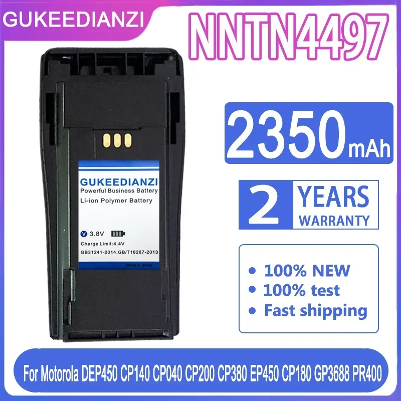 2350mAh Walkie-Talkie Battery for Motorola DEP450 CP140 CP040 CP200 CP380 EP450 CP180 GP3688 PR400, Model NNTN4497