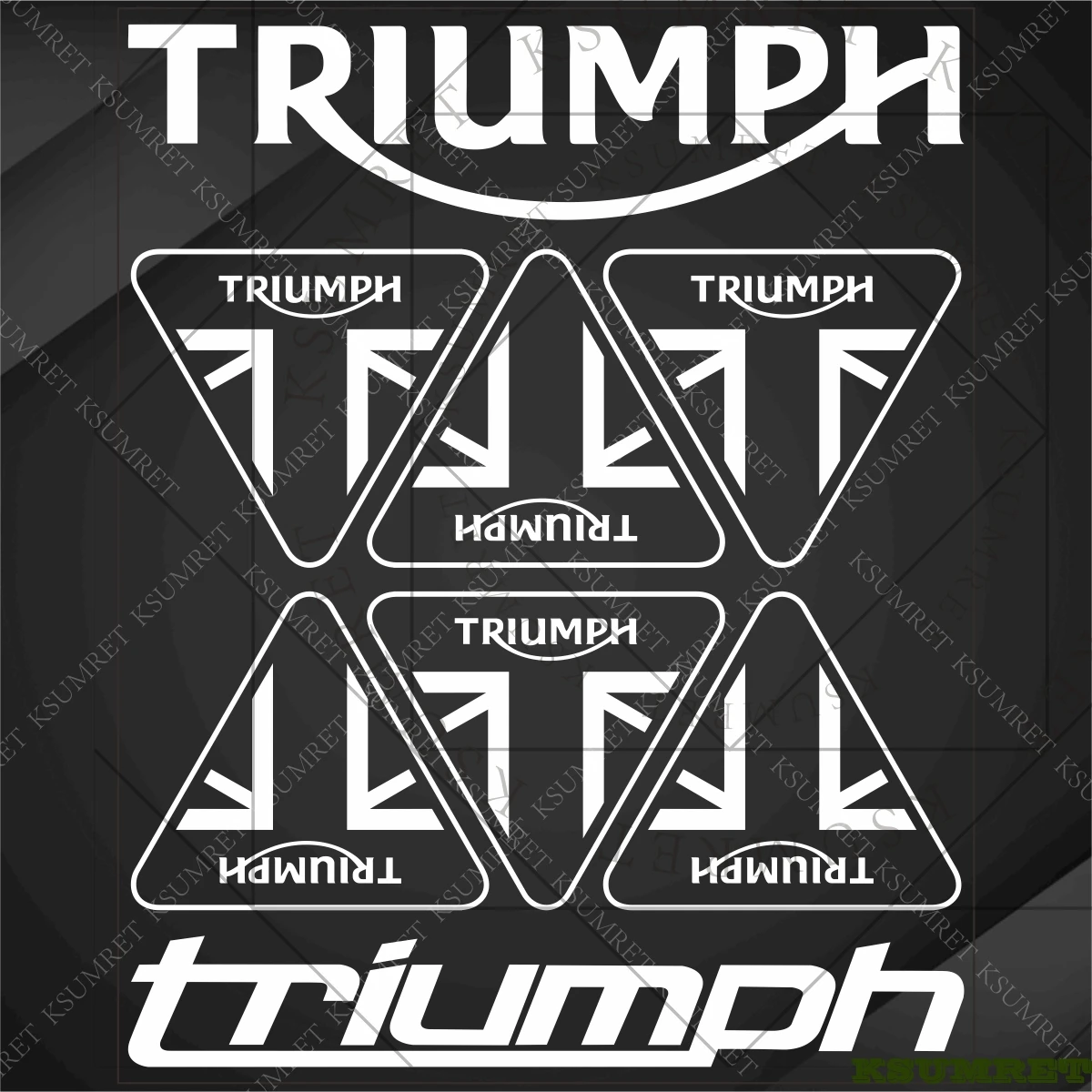 For Triumph Logo Motorcycle Stickers Decals Tank Emblem