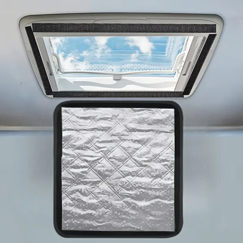 

RV Reflective Vent Cover With Aluminum Foil Surface Insulating Shade For Roof Ventilation Heat Reflection & Temperature Control