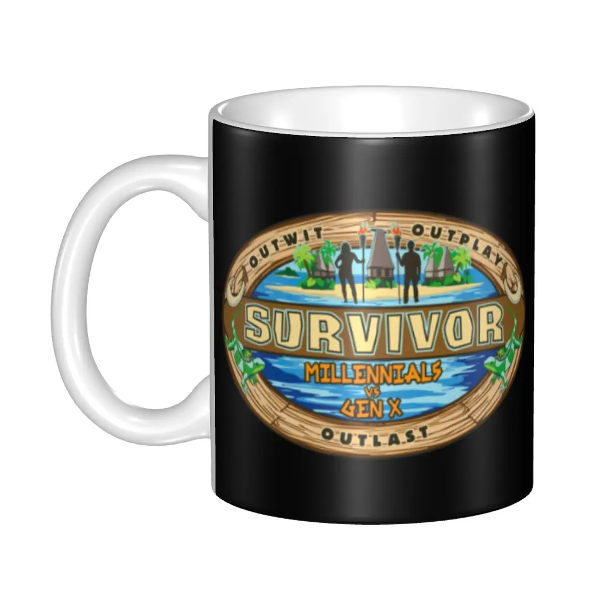 Personalized Adventure Game TV Show Survivor Coffee Mug DIY Ceramic Milk Tea Cups