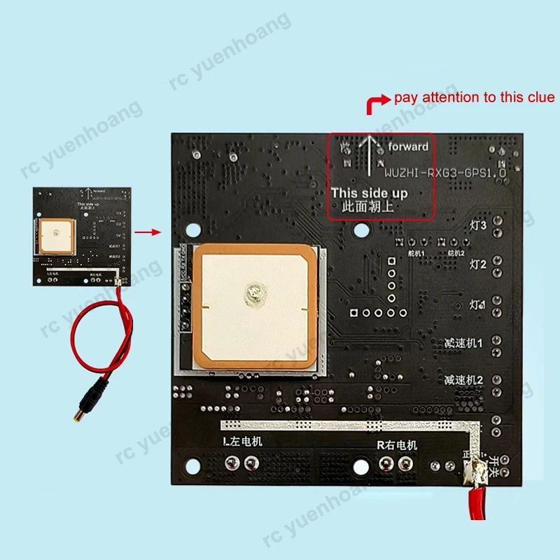 1Set RC قارب الطعم TXG3-RXG3 GPS مجموعة التحكم عن بعد 6 فولت-12 فولت لوحة الاستقبال التحكم في المسافة 500 متر ث نقرة واحدة العودة