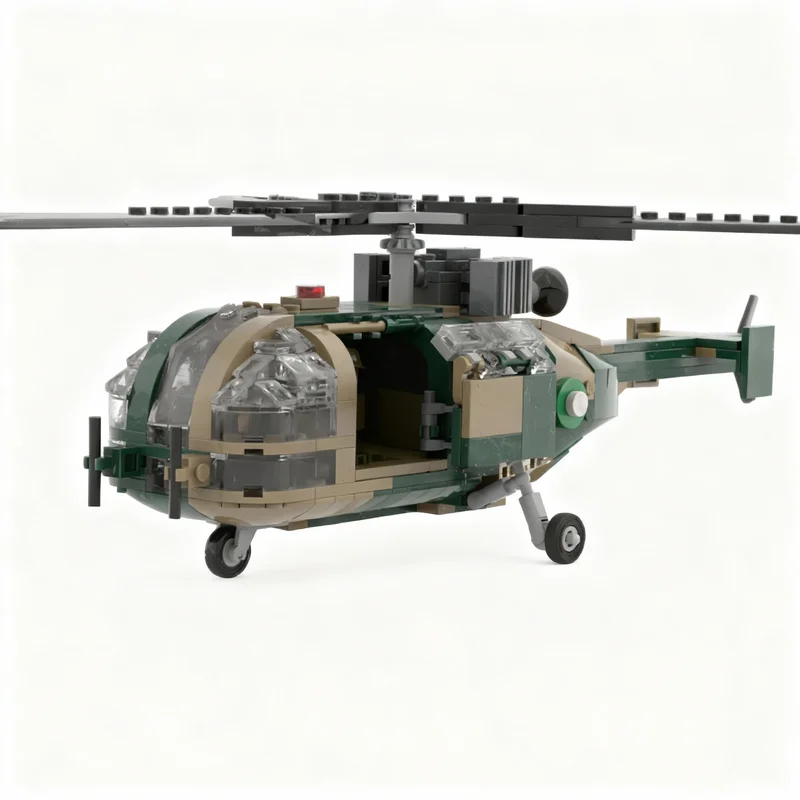 

Набор строительных блоков MOC Alouette III (413 деталей) — модель аэропорта, конструктор, рождественский подарок, творческая идея, развивающая игрушка, подарок на день рождения