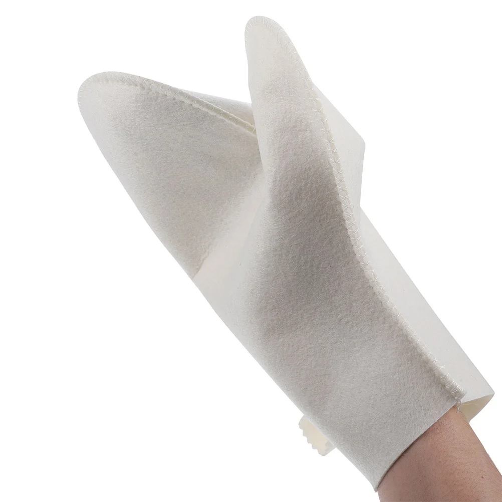1 قطعة قفاز اللباد الاستحمام ساونا ميت الحرارة حماية القفاز للجنسين سبا استخدام ورأى الاستحمام ساونا القفاز مقاوم للماء #3