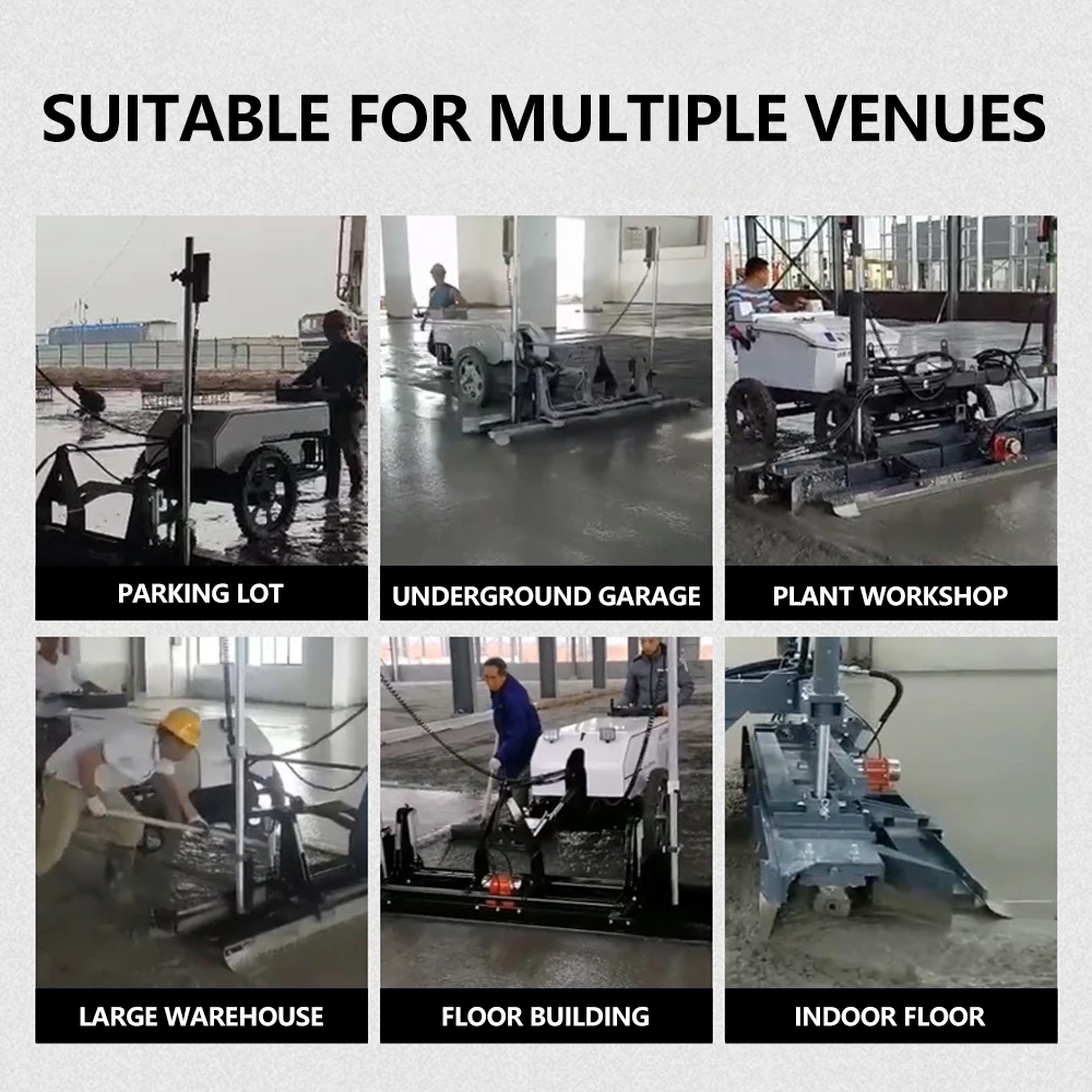 Gasoline Four Wheels Asphalt Concrete Road Paver Machine Ride on Concrete  Screed Machine