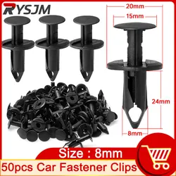 AD 50PCS 8mm Black Rivet Fairing Body Trim Panel Fastener Screw Clips For Honda Motorcycle Accessories Parts Wholesale