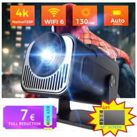 HY320 mini Android Projector Native 720P 1280*720P Support 4K Bluetooth WIFI6 Smart Video Projector Portable HDMI Auto Keystone