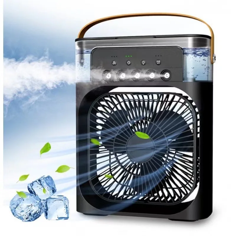 USB Five-Hole Spray Fan Mini Air Cooler Portable Humidification Desktop Humidification Refrigeration Fan Home 4 Colors