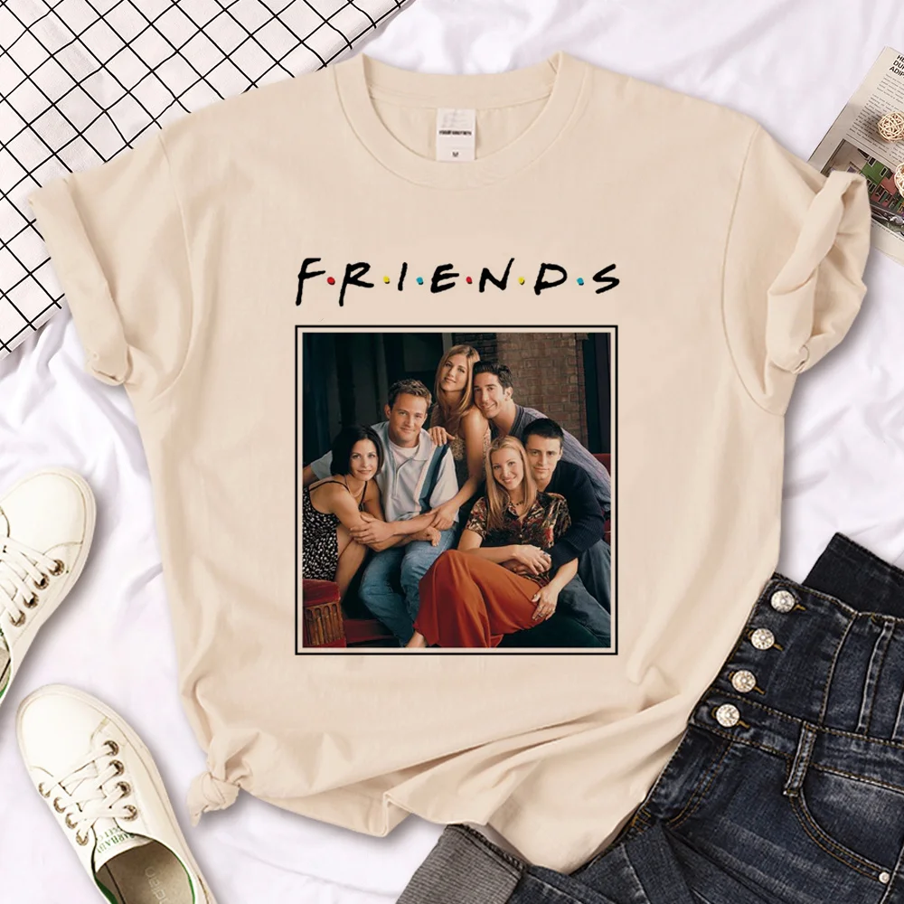 Friends Tv Show tshirt women Y2K comic anime Tee female y2k Japanese clothing