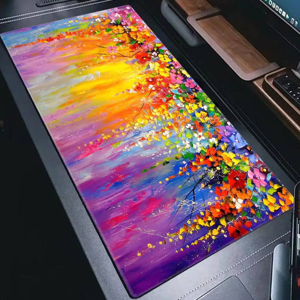 

Colorful Beautiful Flowers Mouse Pad Natural Rubber Anti-Slip Office Desk Mat Perfect Gift for Office Workers and Teens