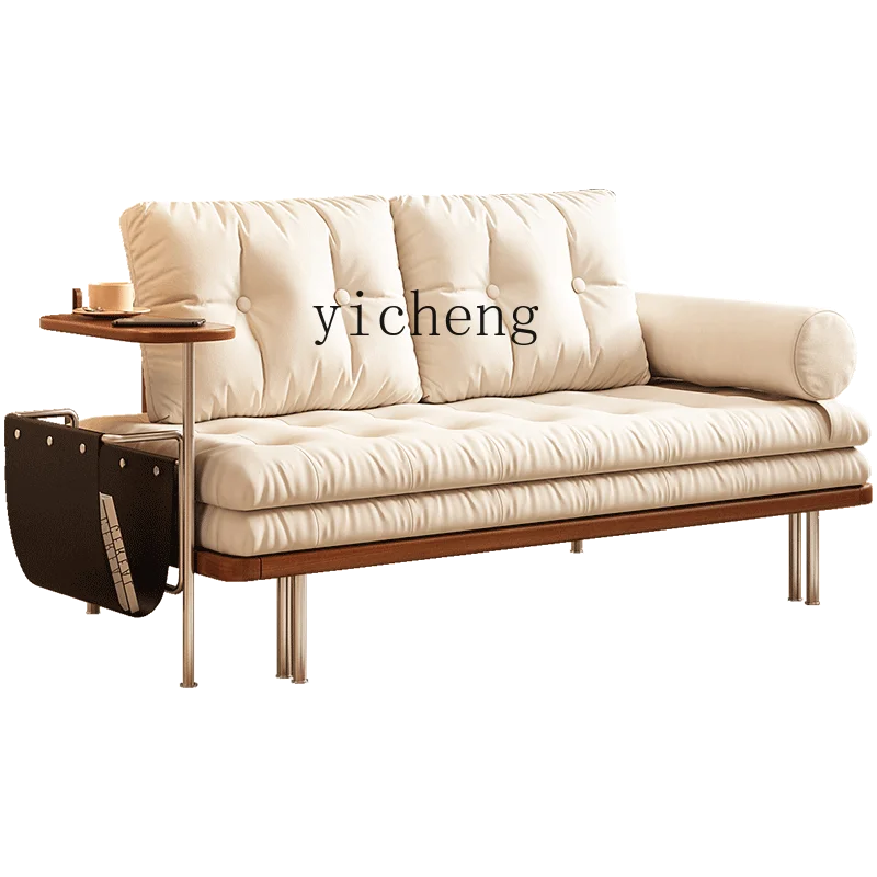 

ZC cream wind solid wood folding sofa bed dual-purpose small apartment 1.5m double simple multi-function push-pull bed