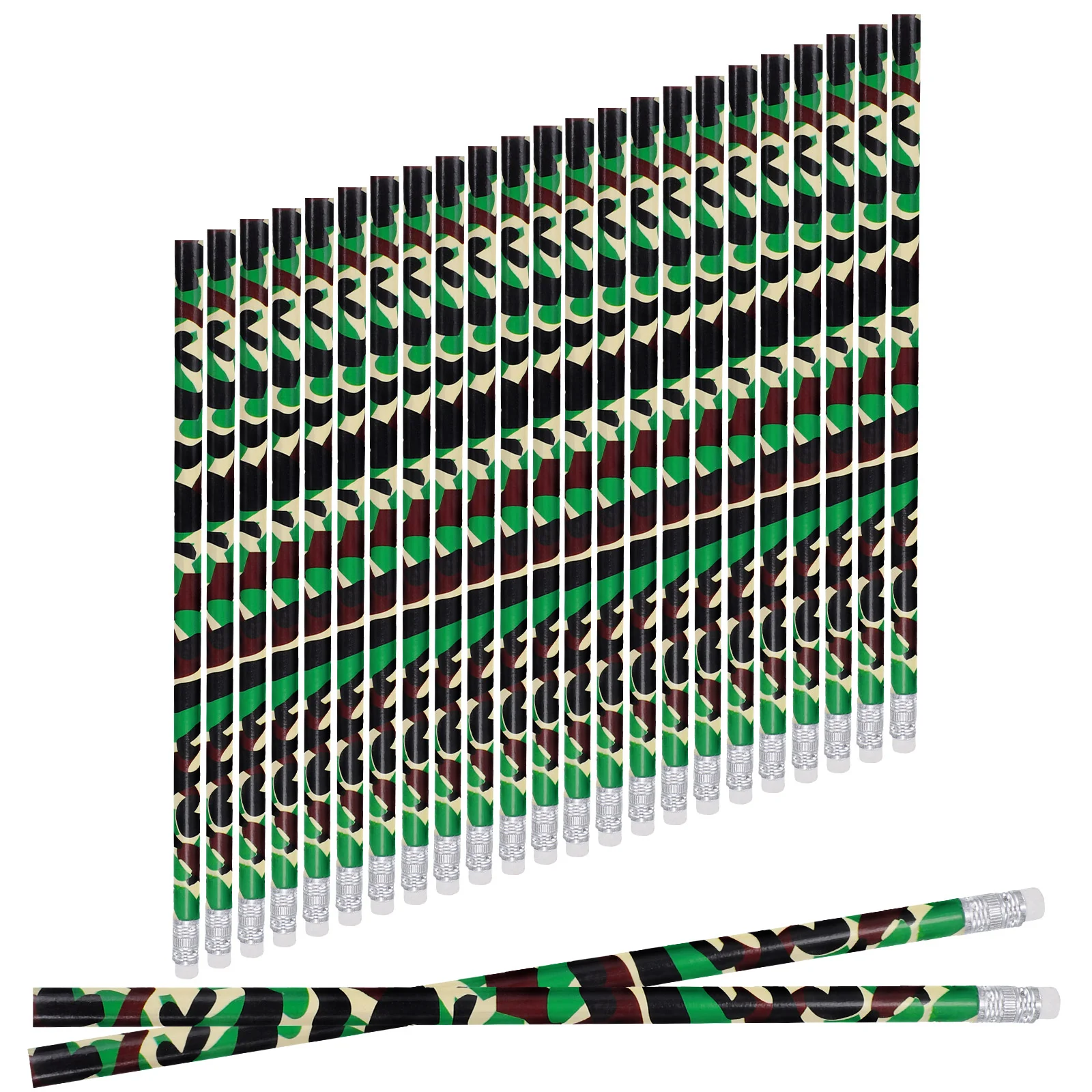 

50 Pcs Pens + Pencil Camouflage Children Pencils Wooden 189x08cm Student Teacher Personalized Toddler