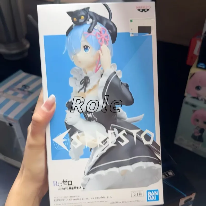 【재고 있음】오리지널 반다이 반프레스토 리라이프 인 어 디퍼런트 월드 프롬 제로 렘 액션 피규어 모델 인형 선물 컬렉션