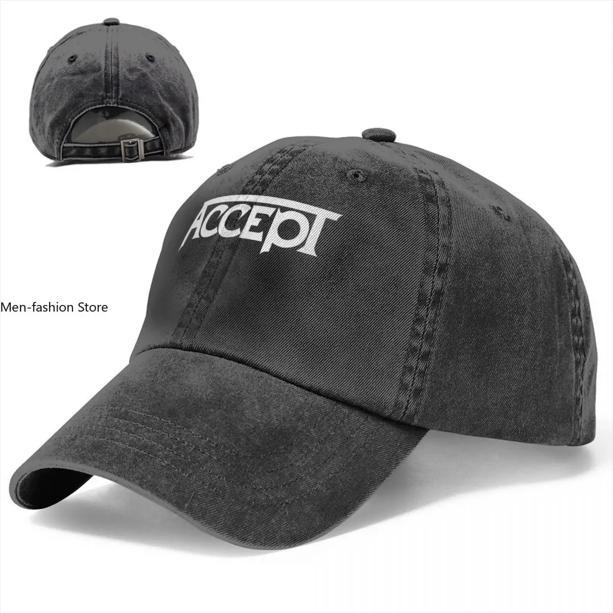 ACCEPT Denim Baseball Cap ACCEPT HEAVY METAL Outdoor Sun Trucker Hat Summer Unisex Teens Streetwear Sunshade Baseball Caps