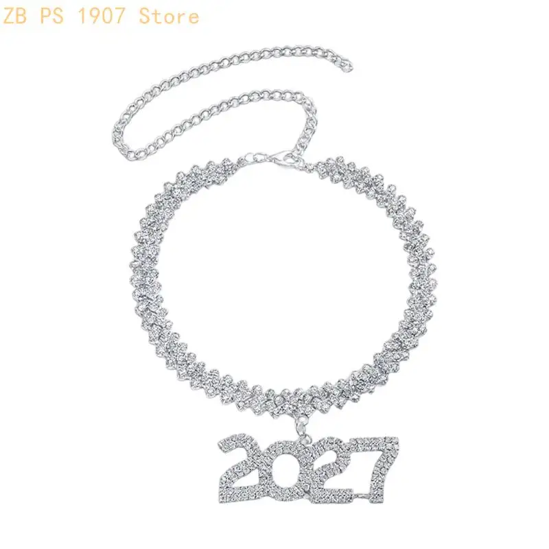 Night-Out Statement Jewelry, 2027 Pendant Necklace with Extension Chain for Countdown and Birthday Styling Looks 55KA