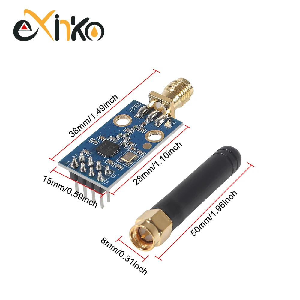 1-5 Stück cc1101 Funkmodul mit SMA-Antenne Funk-Transceiver-Modul für Arduino 433MHz