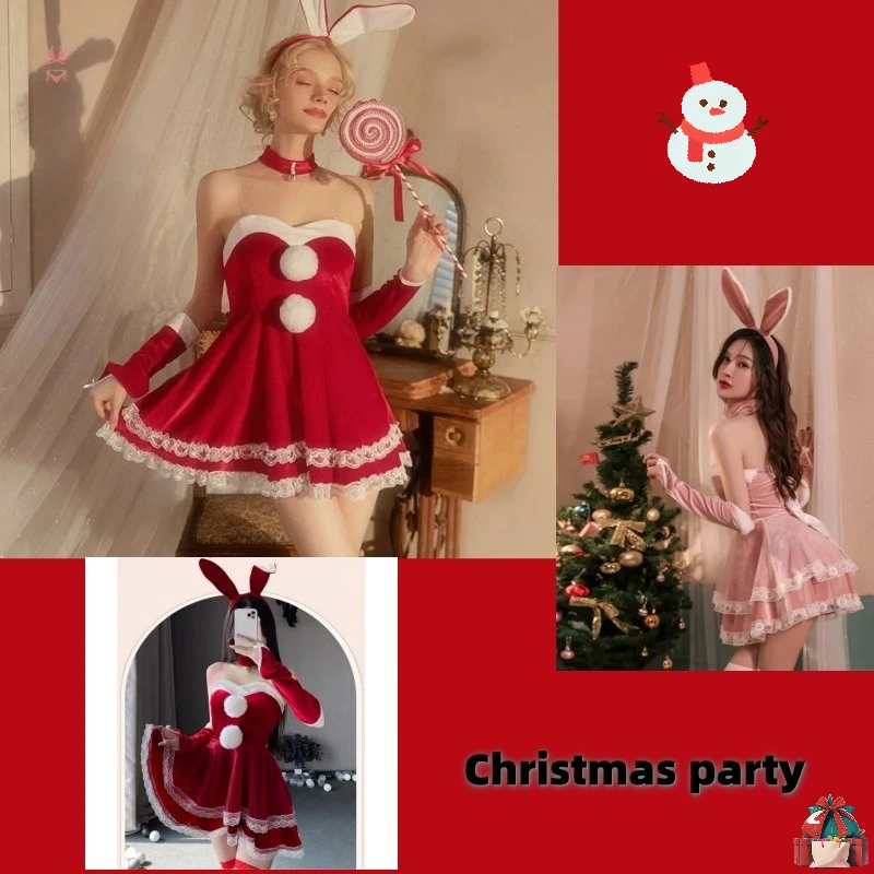 

Рождественское красное сексуальное женское белье, женское прозрачное боди, открытый бюстгальтер, колготки, эротическое аниме, косплей, полые костюмы, комбинезон с вырезами