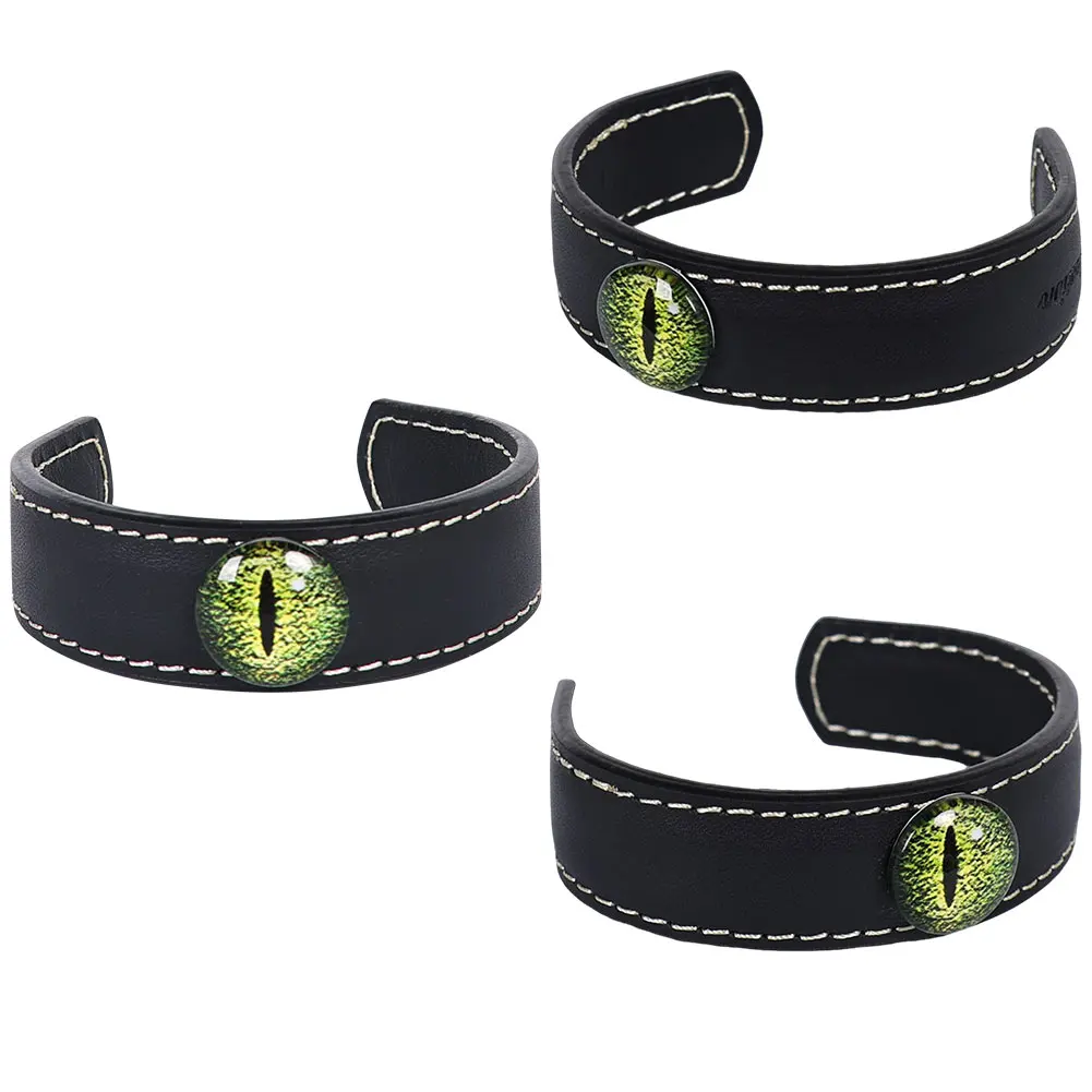 Halloween Cosplay Cowhide Bracelet Black brown Khaki Roleplay Hallowma Party Carnival Role Play Prop Outfits Accessories Costume