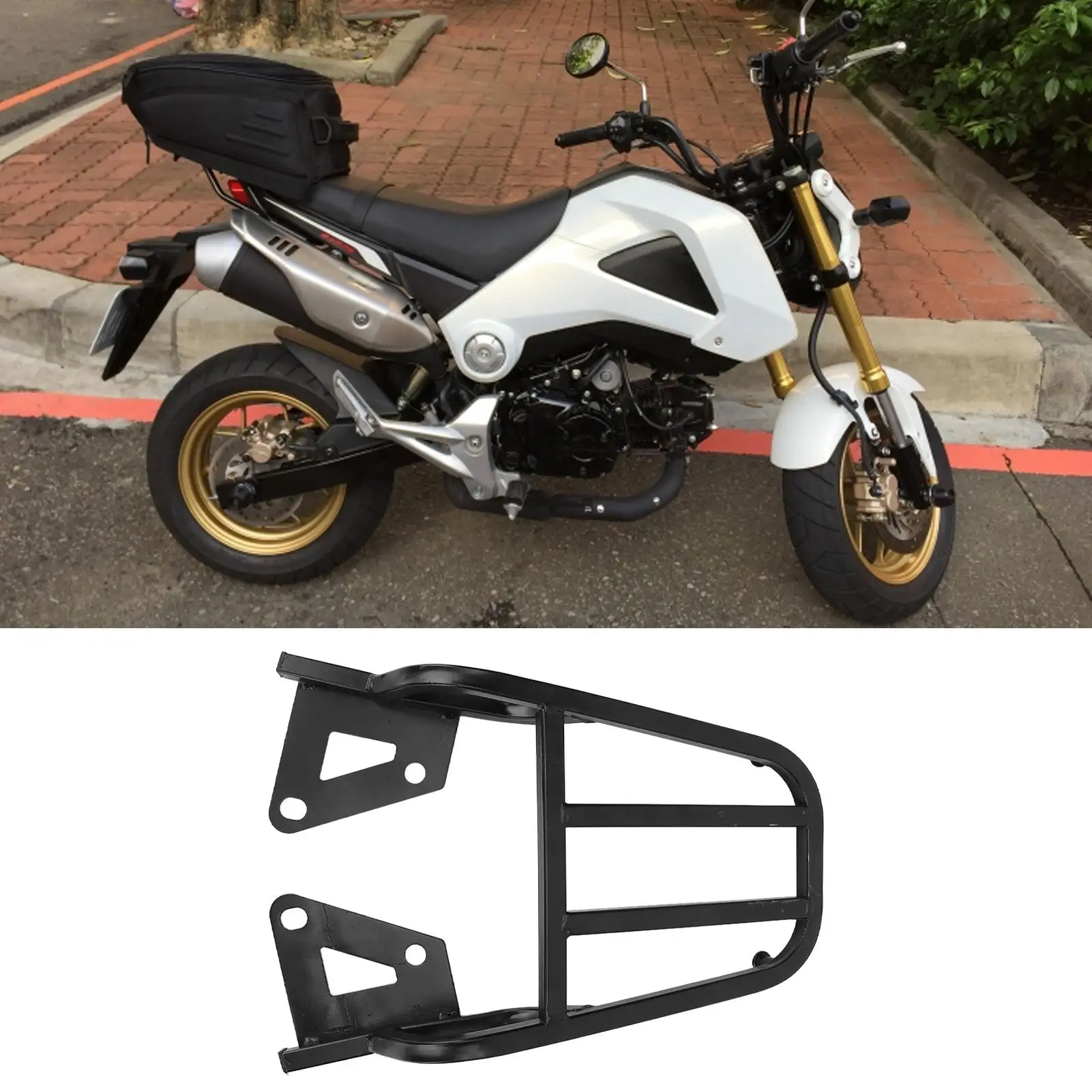 Rear Luggage Carrier Rack for honda MSX125 Grom 125 Motorcycle - Durable Sissy Bar Design