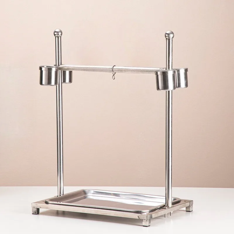 Stainless Steel Parrot Play Stand Perch With Ladder Foot Chain Claw Grinding For Budgie Cockatiel Interactive Training Platform
