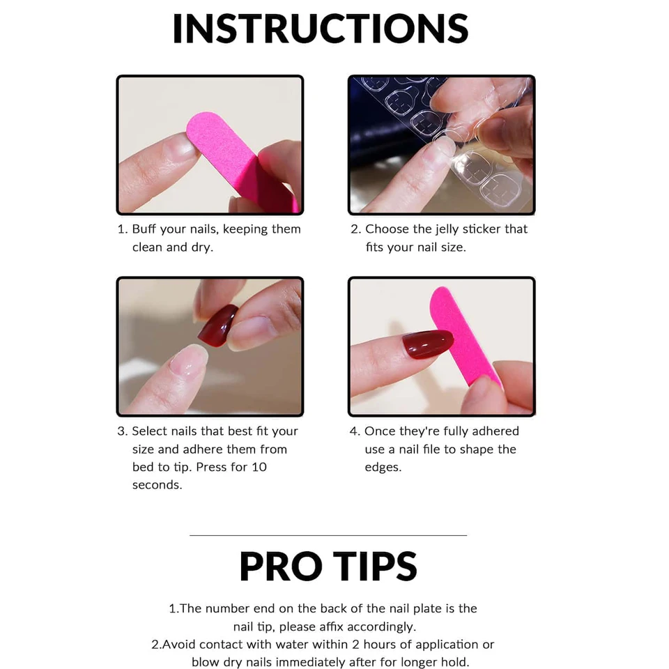 24 uñas postizas cuadradas cortas con borde blanco francés y lazo 3D, acrílicas reutilizables 5