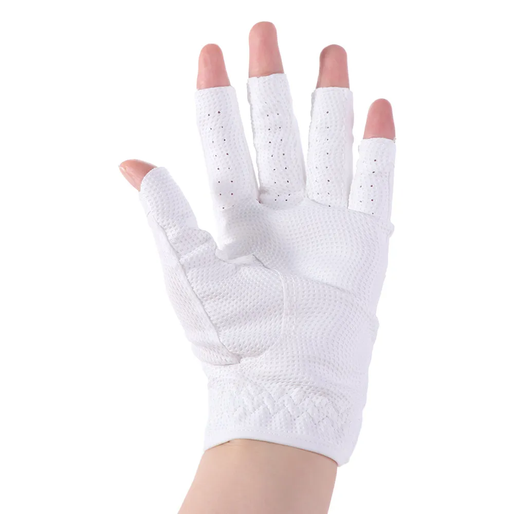 

Comfortable Women's Sport Gloves Fingerless Non-slip Ladies Golf Gloves Breathable Mesh Golf Mittens Golf Accessories