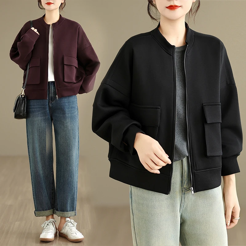 

Повседневное свободное длинное пальто-витер для женщин, универсальное осенне-зимнее новое утягивающее простое пальто для женщин, женское пальто Faion