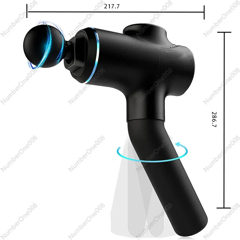 Rotatable 180 degree fascia gun professional grade fitness heating massager electric