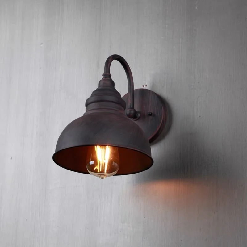 

Nordic Minimalist Single Head LED Outdoor Wall Lamp American Industrial Retro Style Personalized Creative Stainless Steel Base