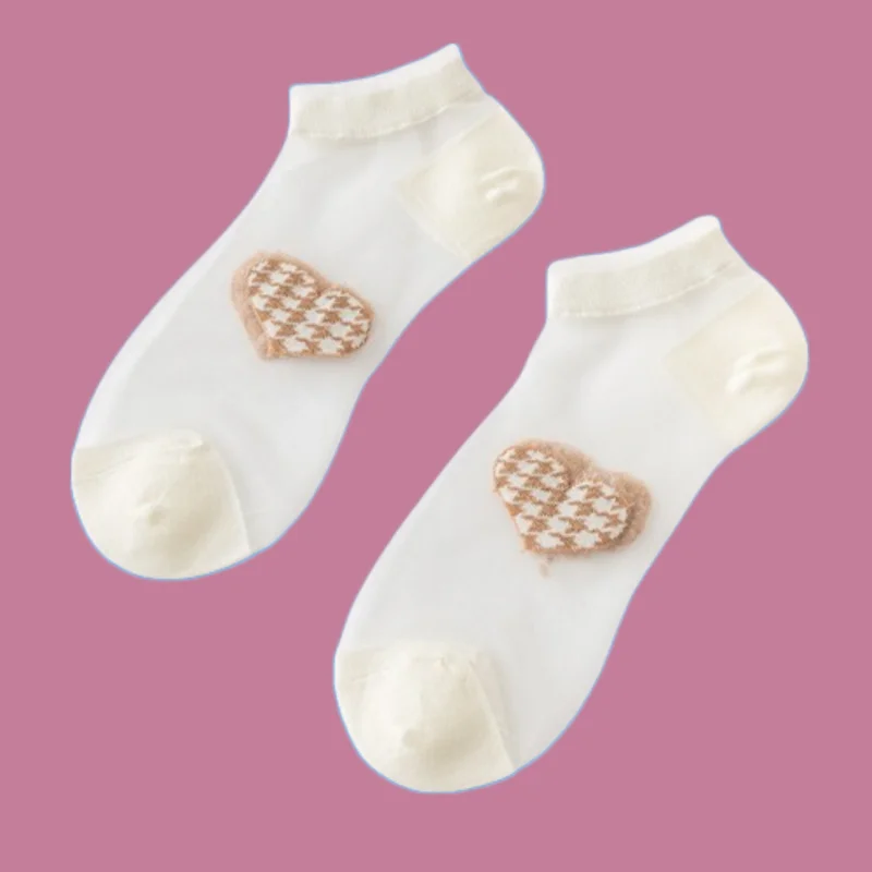 Chaussettes d'été fines et respirantes pour femme, mi-tube, bouche peu profonde, coton doux, bas, blanc, verre, injBoat, chaussettes décontractées, 3/6 paires