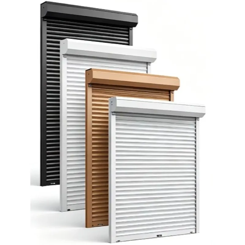 Modern Design Security Door Roll Up Aluminum Garage Door High Wind Resistance Finished Remote Control Type Custom Outdoor Use