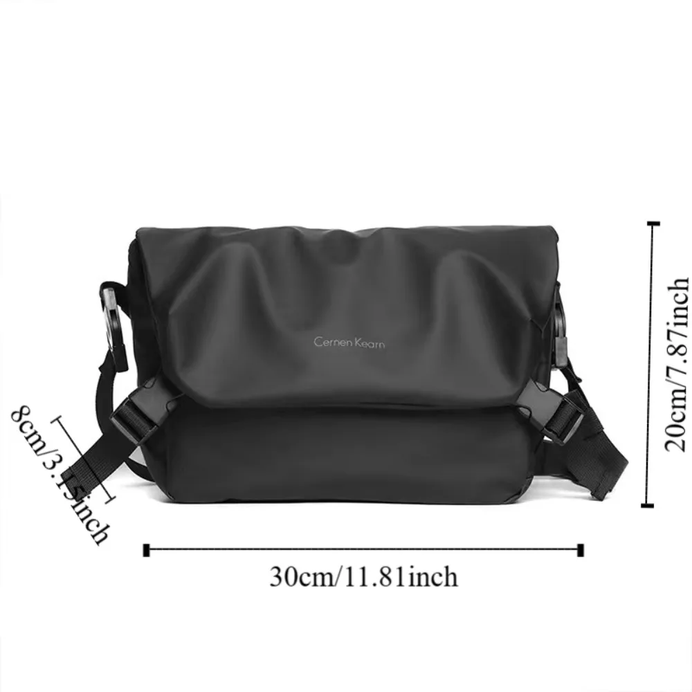Simple Zipper Pocket Men's Crossbody Bag Retro Large Capacity Single-shoulder Bag Durable Storage Small Square Bag Male
