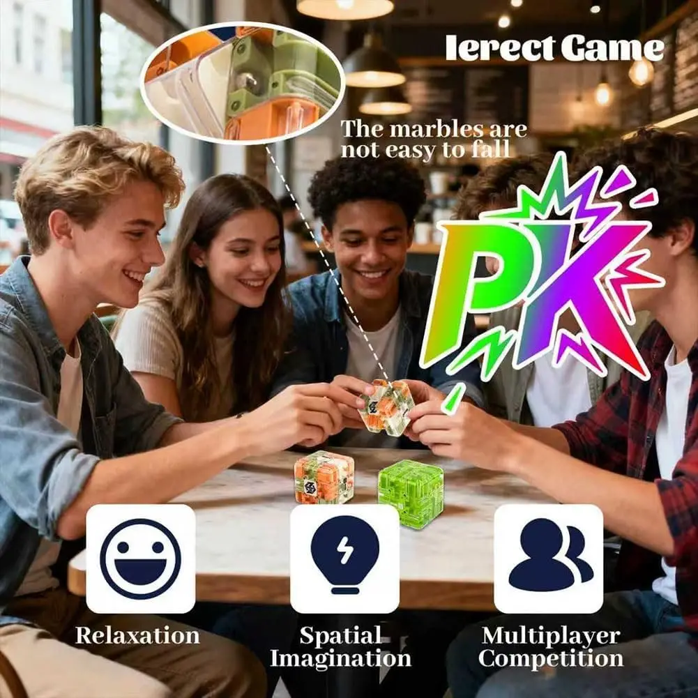 Labirinto Cubo Magico Giocattolo Antistress Cubo Infinito Giocattoli Educativi Portatili Decomprimere Giocattoli Rilassanti per Bambini Adulti Autismo Regalo ADHD