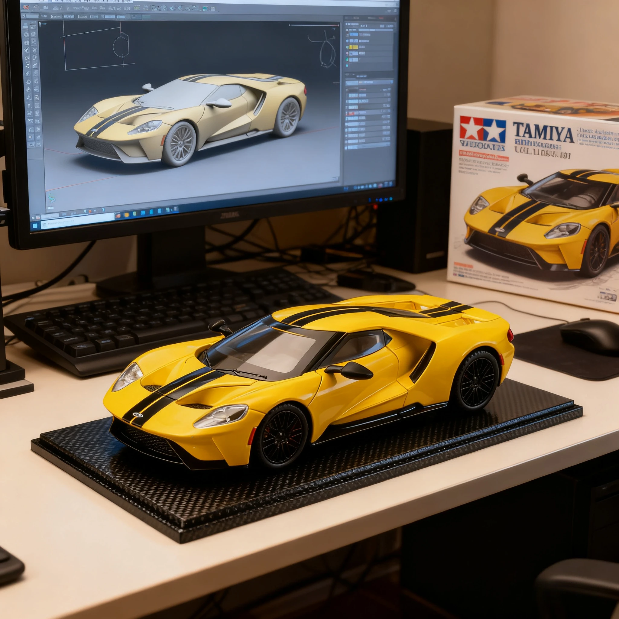 

1:24 Ford GT литая под давлением статическая модель из сплава, детская коллекция игрушек, праздничные подарки для детей.