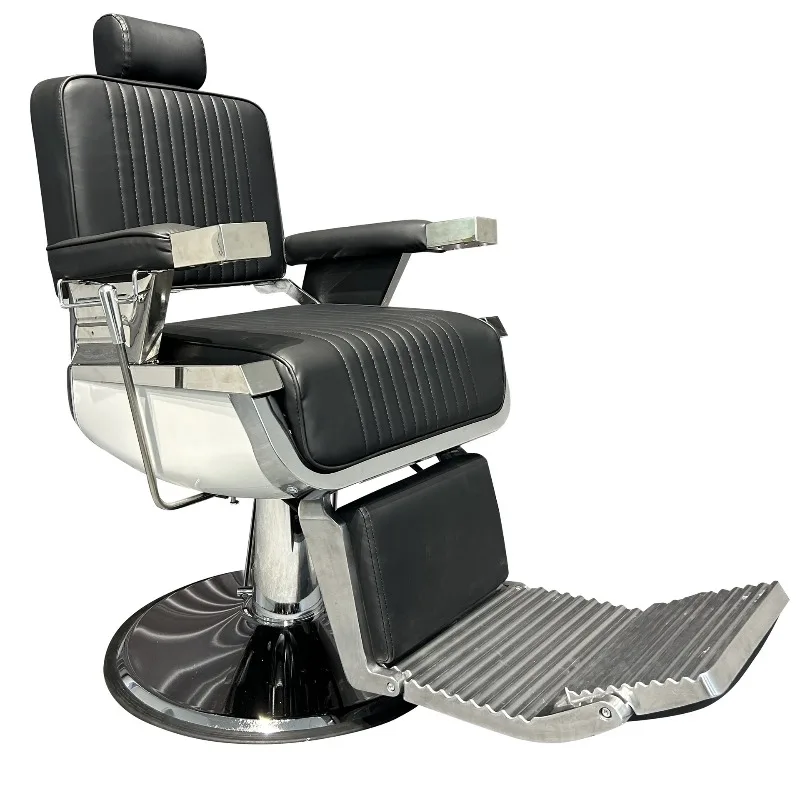 High-end, men's oil head chair, barber shop hair chair, hair salon special reclining shaving and shaving hair chair