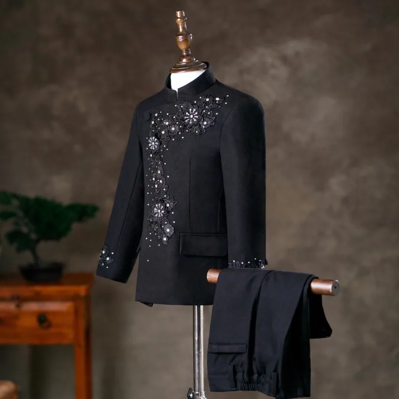 Neue Kinderanzüge für Hochzeit, Geburtstag, Party, Host-Klavier führt einen Spaziergang auf, Show, Smoking, Jungen-Blazer-Sets A4776 – Detail 4