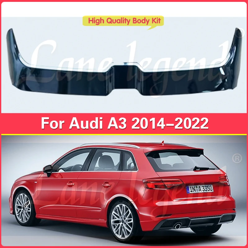 For Audi A3 Hatchback 2014-2022 Blade Style Car Rear Spoiler Wing Trunk Lip Tail Trunk Spoiler Trim Cars Exterior Parts