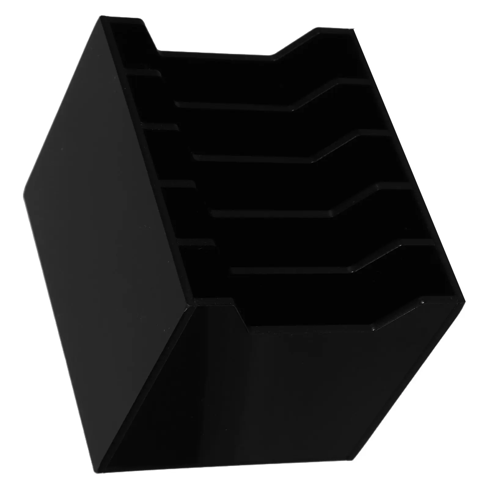 Premium Acrylic 5-Slot Desktop Phone Organizer Box Cell Phone Storage Solution for Office Classroom Meeting Room Desk Management