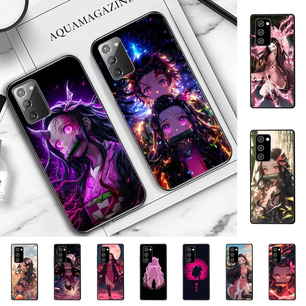 D-Demon S-Slayer K-Kamado N-Nezuko Phone Case For Samsung Note 8 9 10 20 Pro Plus Lite M 10 11 20 30 21 31 51 A 21 22 42 02 03