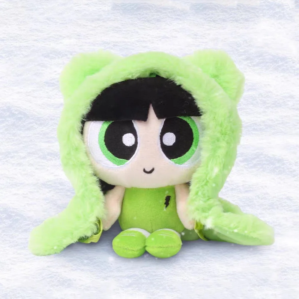Genuine Powerpuff-Girls Plush Cape Doll Kawayii Blossom Bubbles Buttercup Cartoon Backpack Decorative Dolls Toys Christmas Gifts - view 4