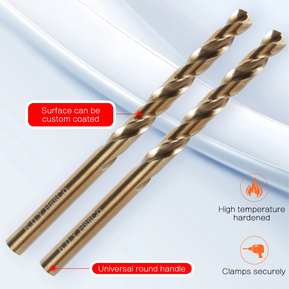 51Pcs Drill Bit Set Cobalt Jobber Twist Drill Bit Set with Index Storage Case Multiple Sizes for Hardened Metal Stainless Steel