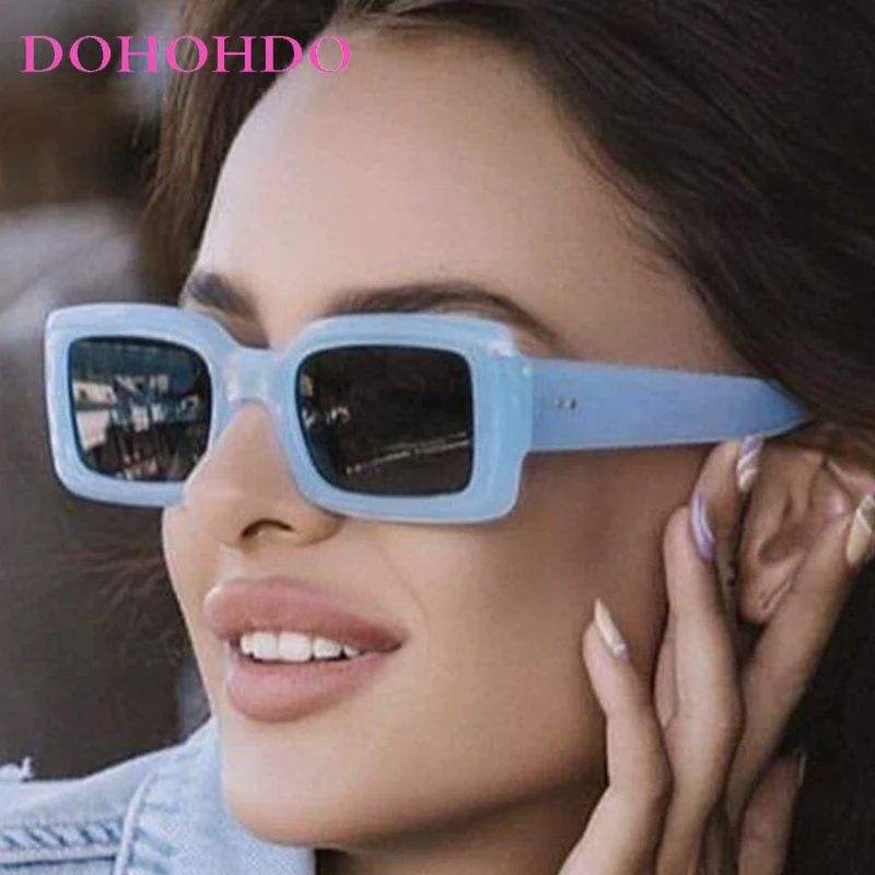 

Classic Candy Color Square Women Sunglasses Designer Brand Rice Nail Decorate Fashion Men Sun Glasses Drive Travel Eyewear UV400