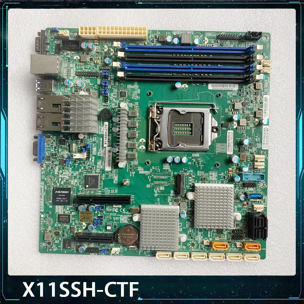 For Server M-ATX Motherboard 1151 C236 Supports E3-1200 V6/V5 7th/6th i3 Series X11SSH-CTF