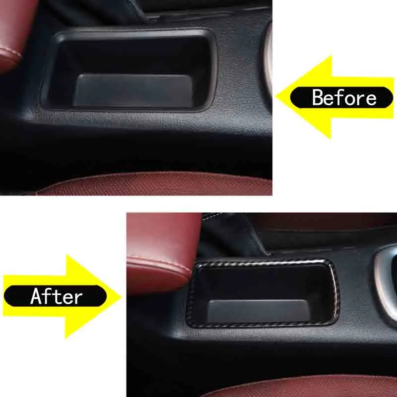 

ABS Carbon Fiber For Toyota Hilux 2015-2022 Car central control gear storage box frame sticker car interior accessories