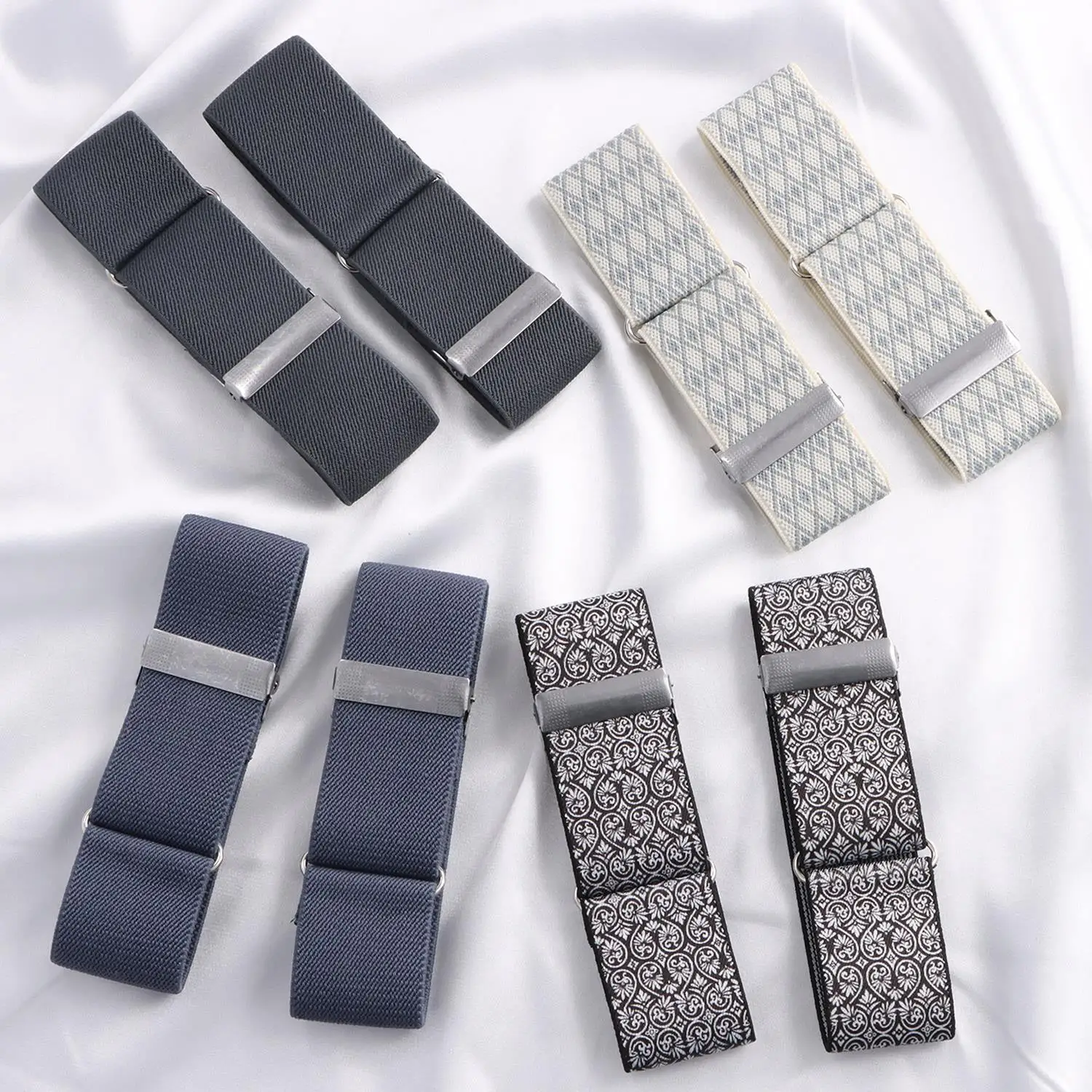 1Pair Anti-slip Shirt Garter Sleeve Holders Shirt Sleeve Holder Elastic Arm Band Clothing Accessories Business Cuffs Bands