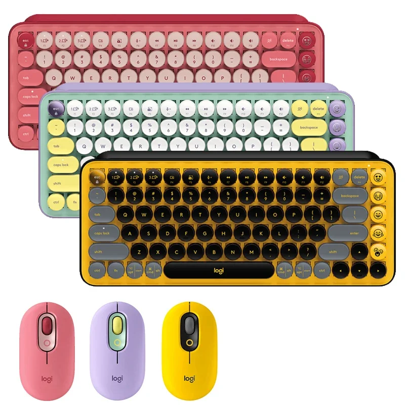 

Wireless Keyboard and Mouse BT Mechanical Keyboard TTC Tea Shaft POP Quite Mice Cool Set