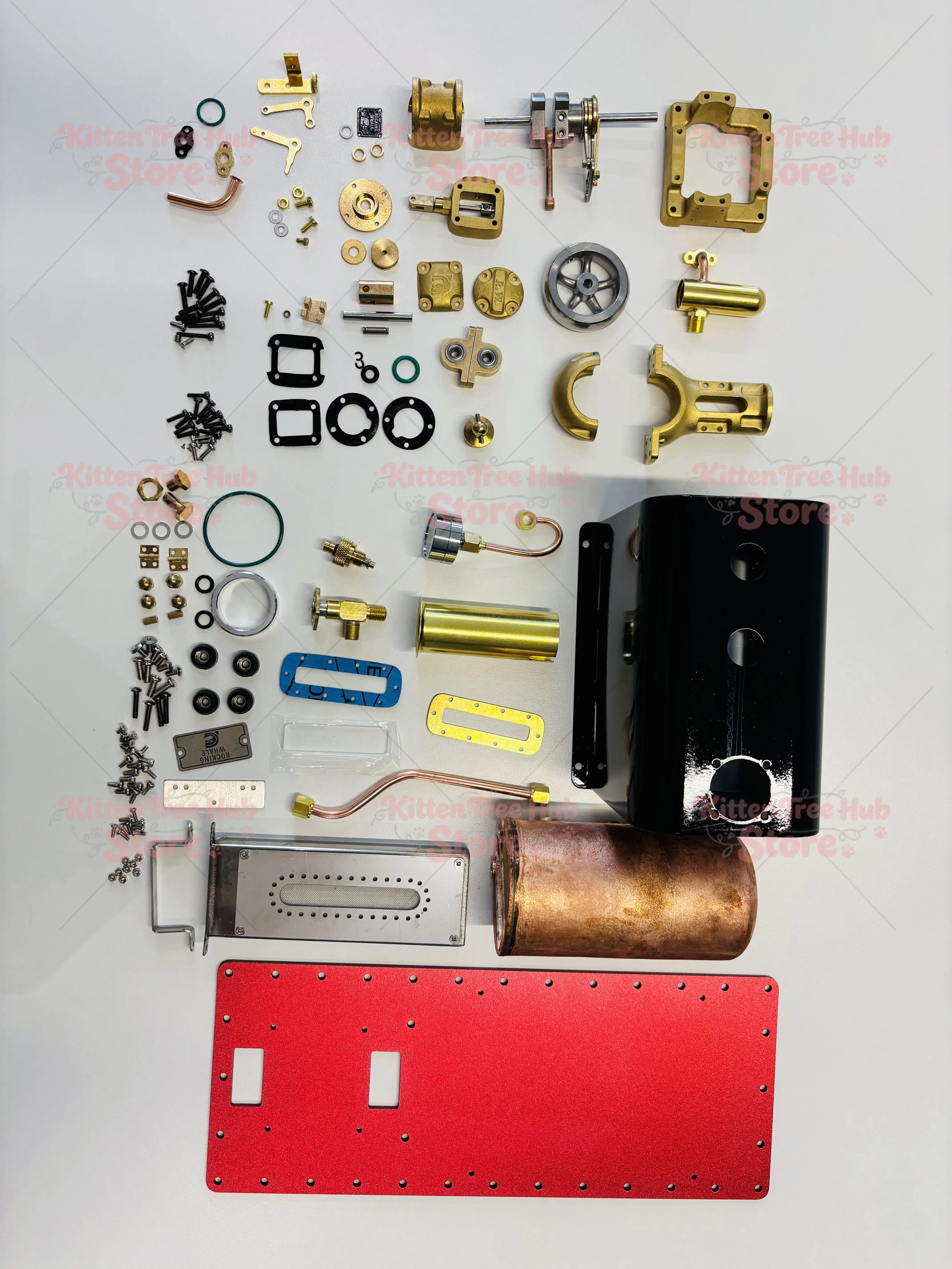 Vintage Steam Engine Boiler Model Kit - Working Stirling Steamship DIY Assembly Set