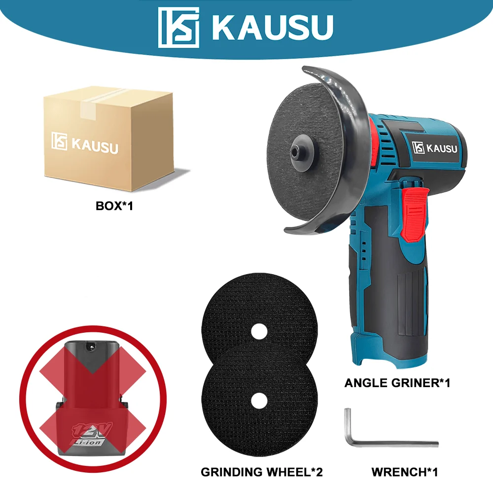 

76mm Electric Cordless Angle Grinder M5 19000rpm Grinding Cutter Ceramic Tile Wood Stone Steel Cutting Polishing DIY Power Tool