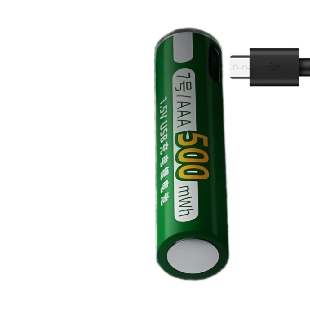 Bateria recarregável aaa de 1.5v, 500mwh, bateria recarregável de lítio usb, chip inteligente, teclado, gamepad, bateria de brinquedo